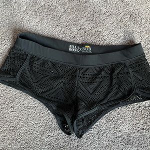 Black Mesh Shorts